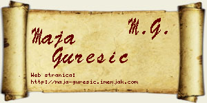 Maja Gurešić vizit kartica